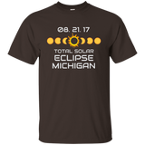MICHIGAN Solar Eclipse Souvenir Gift T Shirt_Black