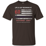 60th Birthday Gift Flag Tshirt Born In 1957 For 60 Years Old_black