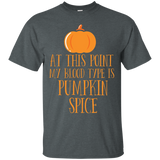 My Blood Type Is Pumpkin Spice Halloween Party T-Shirt_Black