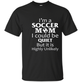 Women's I'm a Soccer Mom i could be quiet woman tshirt_Navy