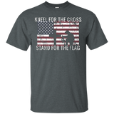 Kneel For The Cross Stand For Flag Respect Veterans T Shirt_black=