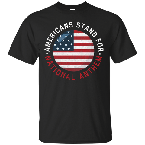 I Stand For The National Anthem T-shirt Don't Kneel Flag Tee_black