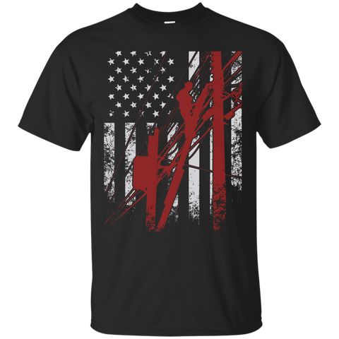 Lineman Flag Usa (printed On Back)