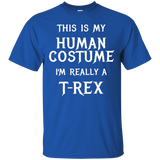 T Rex Halloween Costume Shirt Easy Funny for Men Boys Girls_Black