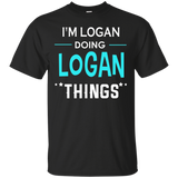 I'm Logan Doing Logan Things Funny First Name T-shirt_black=