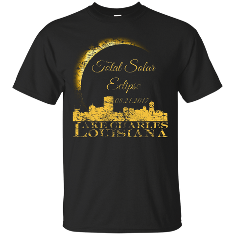 Lake Charles Louisiana Eclipse Distressed Souvenir