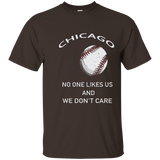 Distressed Chicago Chi No One Likes Us Tee Baseball T Shirt_navy