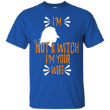 Womens I'm Not A Witch I'm Your Wife Halloween T-Shirt_Black