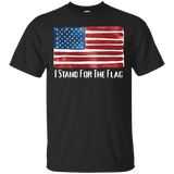 I Stand For The Usa Flag T-shirt_black