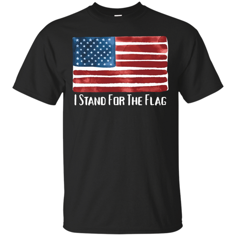 I Stand For The Usa Flag T-shirt_black