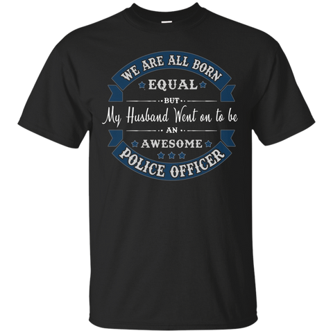 My Husband Is An Awesome Police Officer Tshirt, T Shirt, Tee_black=