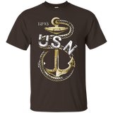 Navy Chief Petty Officer Fouled Anchor Genuine CPO Shirt_Black