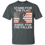 Stand For Flag Kneel For Fallen Veteran T-shirt_black=