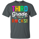 Third Grade Rocks T-Shirt Funny Student and Teacher Team_Black