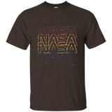 NASA Repeating Rainbow Logo Stars Retro Vintage T-Shirt_Black