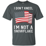 I Don't Kneel - I'm Not A Snowflake Waving Flag T-shirt_black