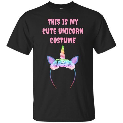 This Is My Cute Unicorn Costume T-Shirt_Black