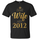 Womens Best Wife Since 2012 - T-Shirt 5 year Anniversary_Black