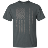 Sheriff Thin Blue Line American Flag Shirt_Black