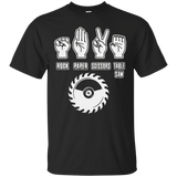 Rock Paper Scissors Table Saw Shirt-Funny Carpenter T-Shirt._Black