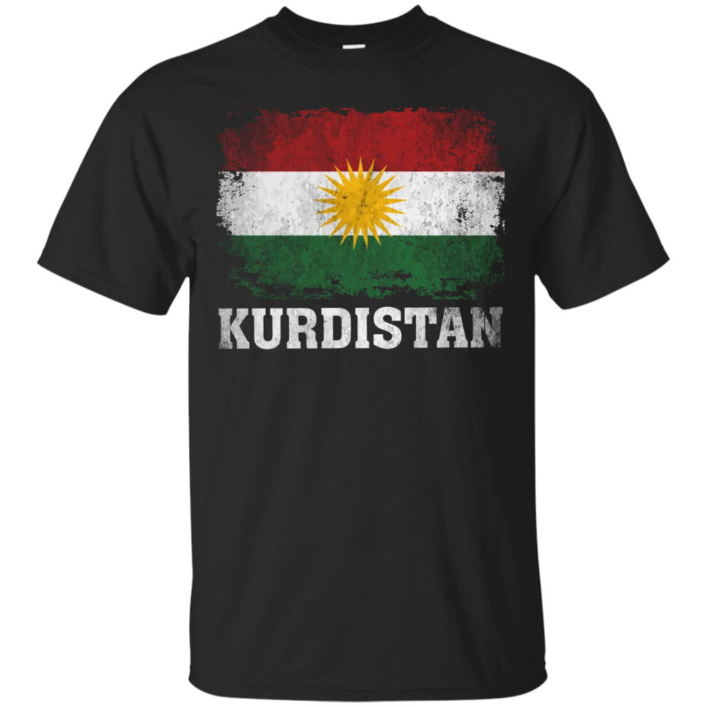 Kurdistan Kurdish Flag Vintage Distressed Aged Look