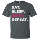Shopaholic Shirt Eat Sleep Shop Repeat TShirt Christmas Gift_Black