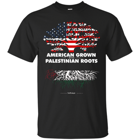 American Grown Palestinian Roots T-shirt_black=