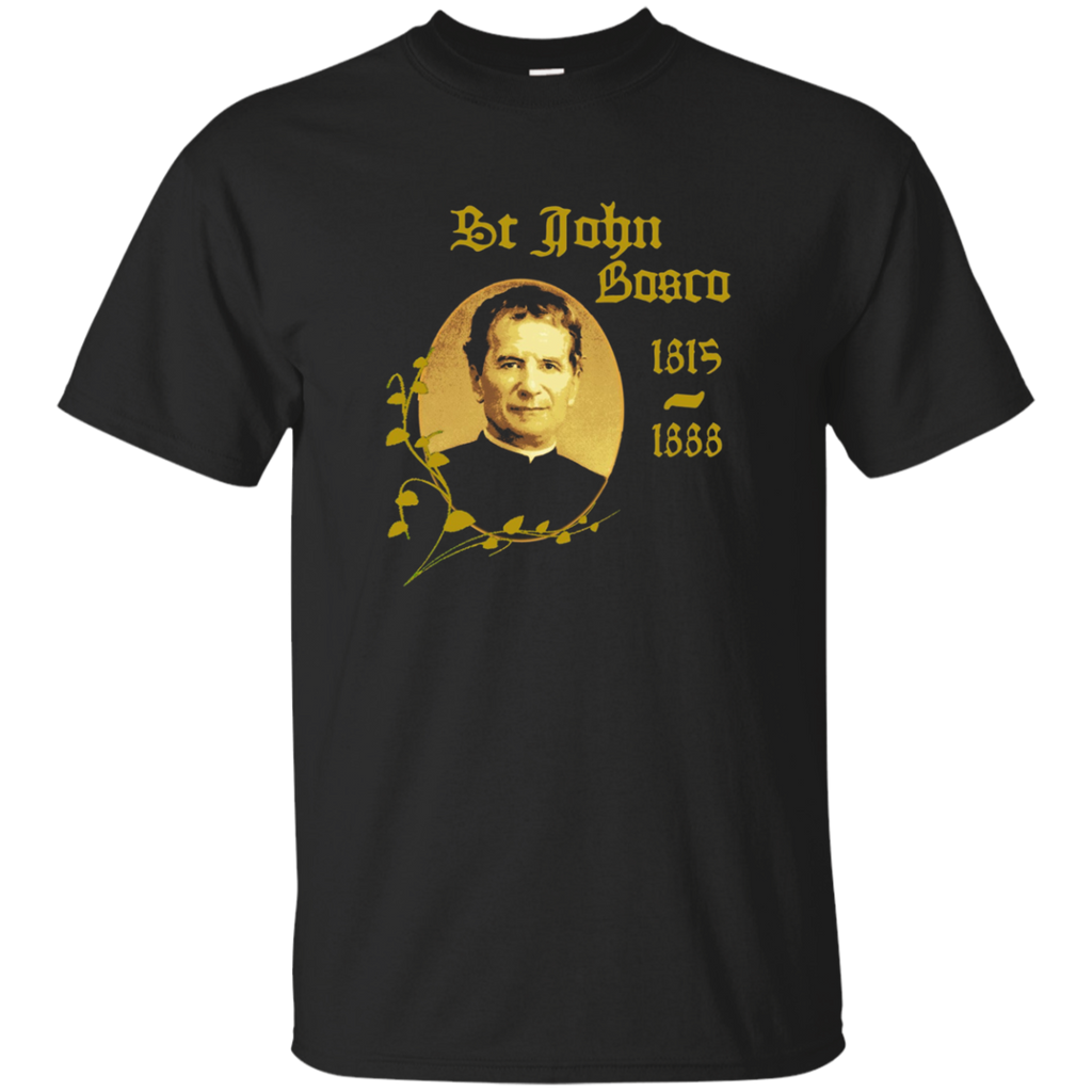 Saint John Bosco T-Shirt Catholic Saints_Navy