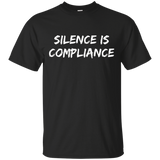 Silence is Compliance Anti Nazi Anti Trump T-shirt_Black