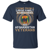 Afghanistan Veterans Tshirt I Come From A Large Family Gift_black