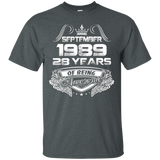 September 1989 28th Birthday Gifts 28 Years Old T-shirt_Black