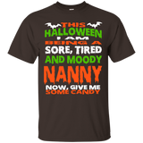 NANNY - HALLOWEEN SORE, TIRED - MOODY FUNNY SHIRT_Black