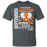 September is National Leukemia Awareness month Shirt_Black