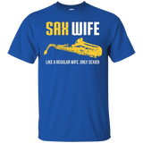 Saxophone Wife Shirt, Funny Cute Marching Band Gift_Black