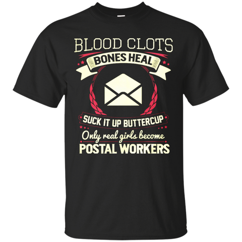 Sweat Dries Blood Clots Postal Worker T Shirt_Black