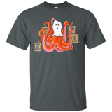 Funny Octopus Ghost Halloween Trick Or Treat T-shirt_black=