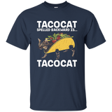 Taco & Cat T-shirt - Tacocat Spelled Backwards Is Tacocat_black=