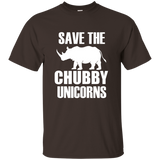 Save The Chubby Unicorns T-Shirt - Funny Unicorn Rhino Shirt_Black