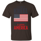 I Don't Kneel Because I Love America Usa Flag T Shirt_black