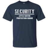 Security Little Sister Protection Squad Big Brother T-Shirt_Black
