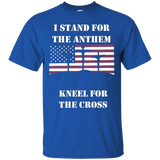 I Stand For The Anthem Kneel For The Cross Shirt_black