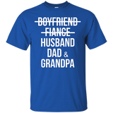 Mens Husband Dad & Grandpa - Pregnancy Reveal T-shirt Gifts_black=