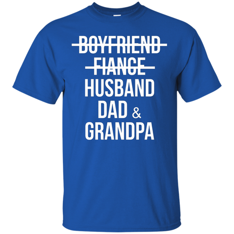 Mens Husband Dad & Grandpa - Pregnancy Reveal T-shirt Gifts_black=