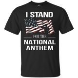 I Stand For The National Anthem American Flag Shirts_black