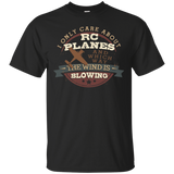Only Care About RC Planes Which Way Wind Is Blowing T-Shirt_Black