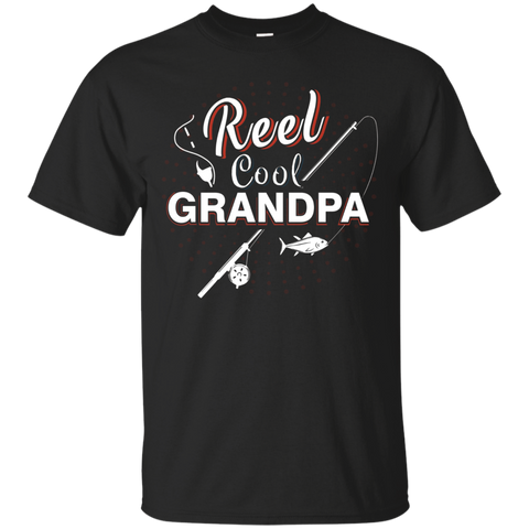 Reel Cool Grandpa Shirt Funny Fishing T Shirt For Grandpa_Black