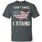 I Don't Kneel - I Stand America Map Proud Shirt_black