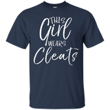 This Girl Wears Cleats Shirt Cute Funny Sports Soccer Tee_Black