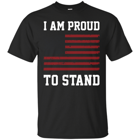 I Am Proud To Stand I Don't Kneel Distressed Tee_black