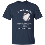 Distressed Chicago Chi No One Likes Us Tee Baseball T Shirt_navy